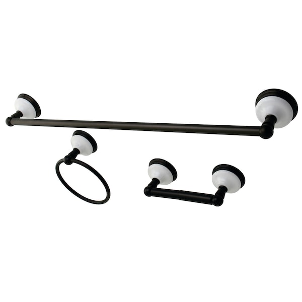 Victorian 3-Piece Bathroom Hardware, Oil Rubbed Bronze